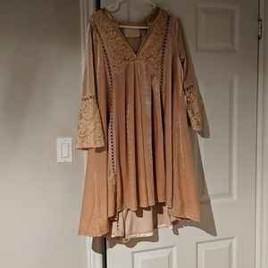 Bohemian styled velvet dress